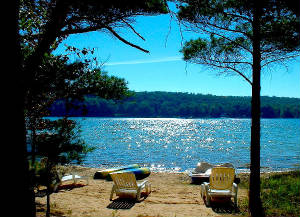 Romantic Michigan Private Beach Vacation Rental
